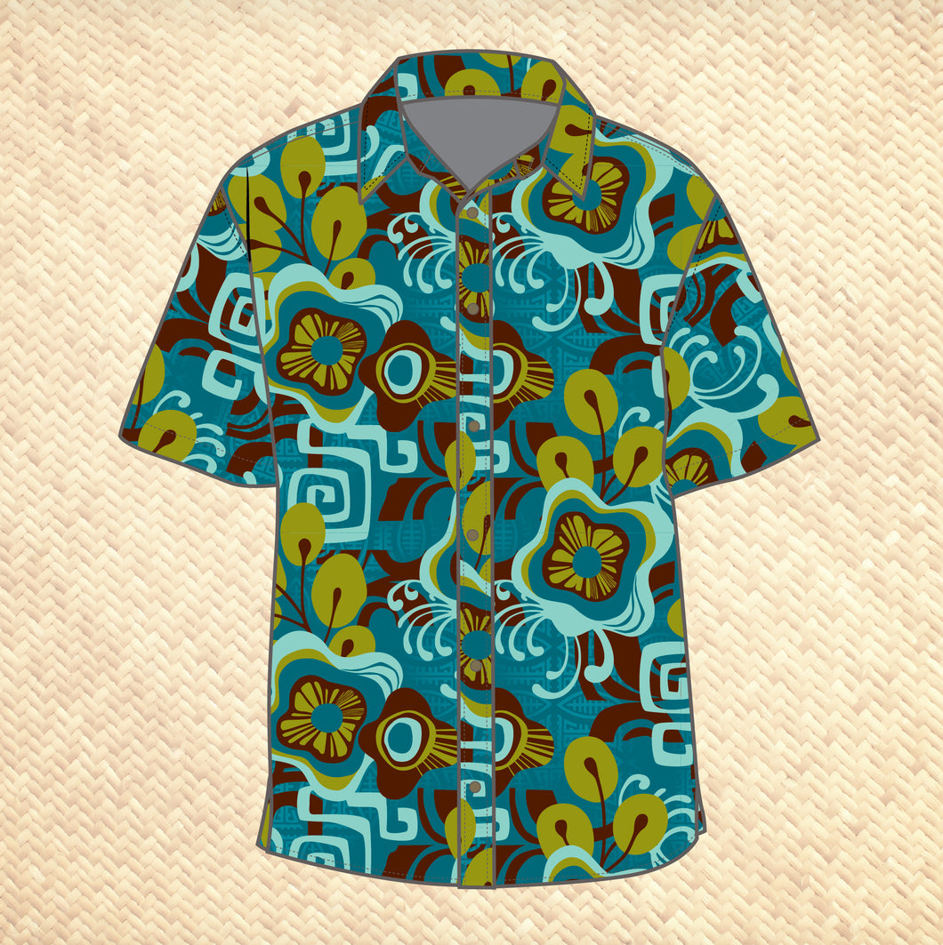 Jeff Granito's 'Mala Waikiki' Modern Fit with Flex Button-Up Shirt - Unisex - Pre-Order