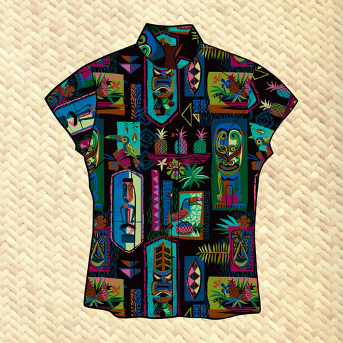 'Gateway to Tiki - Lush Canopy Edition' Classic Aloha Button Up-Shirt - Womens - Pre-Order
