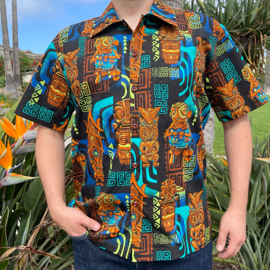 TikiLand Trading Co. 'Pae'a Tapa' - Unisex Aloha Shirt - FINAL